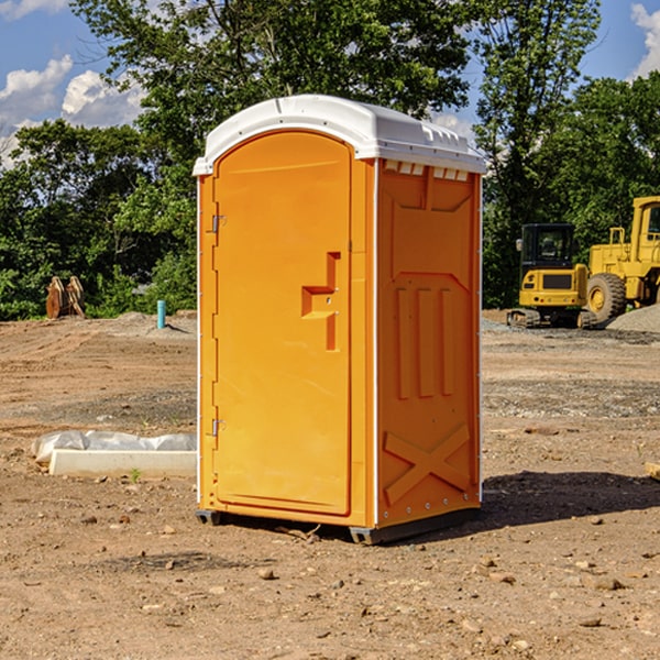 how often are the portable restrooms cleaned and serviced during a rental period in McKinley Michigan